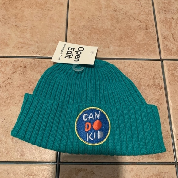 Open Edit "Can Do Kid" Children's Beanie Green NWT - Picture 2 of 6